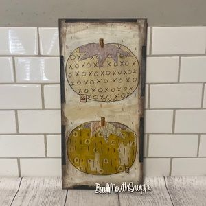 *Blockhead Arts Mixed Media Two Tomatoes Wall Art Plaque Canvas